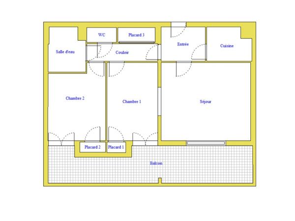 Appartement 3 pièces - 62 m²