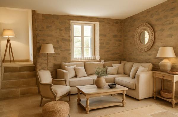 Ensemble immobilier en pierre avec logements