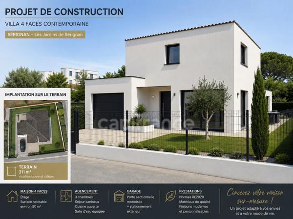 Terrain à vendre 311m2  SERIGNAN (34)