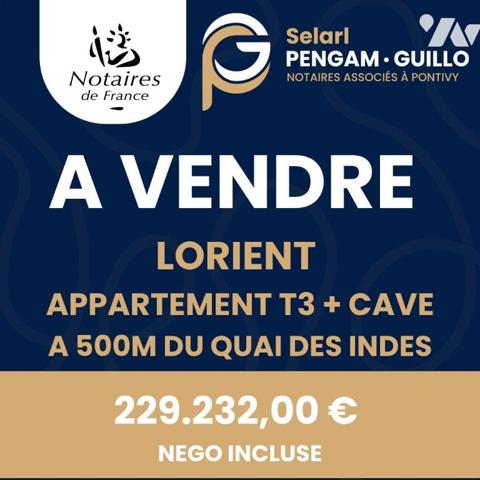 LORIENT (56) Appartement T3 avec cave 
