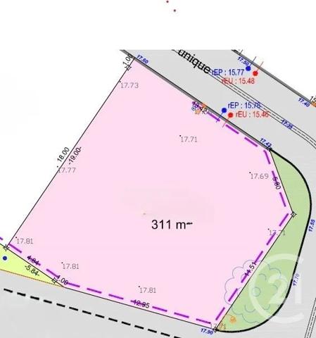 Terrain à vendre  270 m 2   ST MATHURIN  - 85
