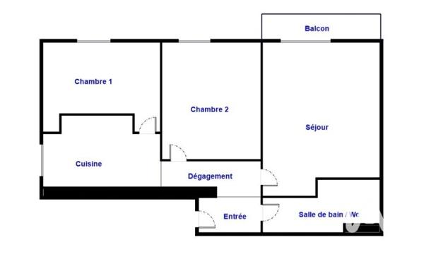 Appartement à vendre 3 pièces 49 m² Goussainville