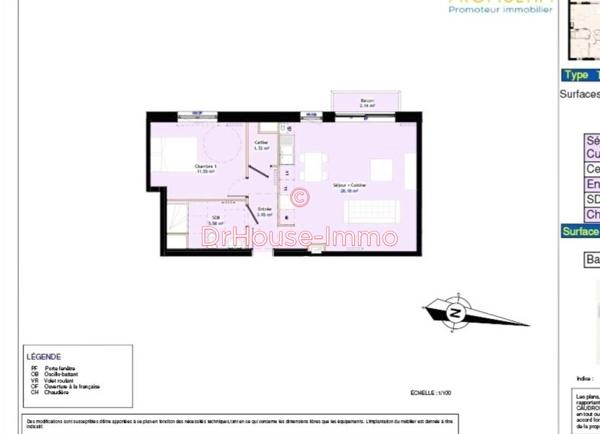 Appartement à vendre 2 pièces de 50 m²