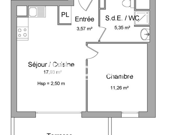 Location Appartement 2 pièces 38.11 m² - CHEMIN DE LA PARANQUE Marseille 13013