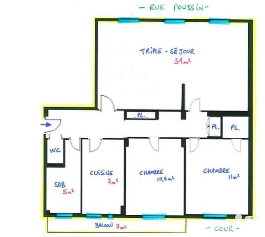PARIS 16 / AUTEUIL - APPARTEMENT 4 PIÈCES AVEC BALCON + CAVE
