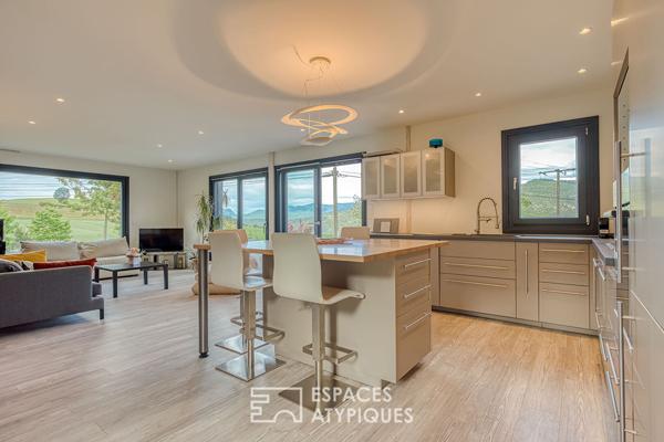 Maison contemporaine avec vue