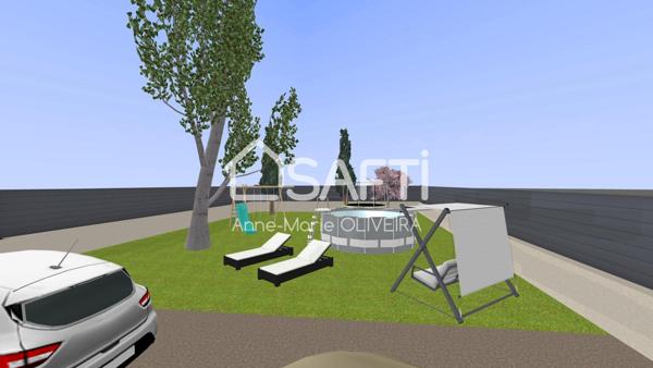 Maison de 7 pièces avec 5 chambres, cour , garage avec atelier, jardin proche commodités + projet d'embelissement réalisé par agence.