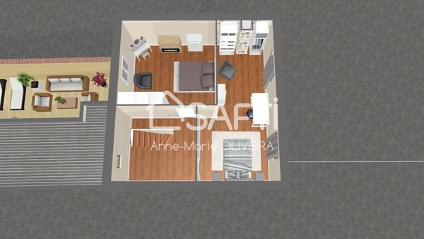 Maison de 7 pièces avec 5 chambres, cour , garage avec atelier, jardin proche commodités + projet d'embelissement réalisé par agence.