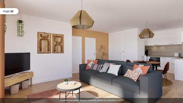 Appartement neuf T3 - 1er étage - 70.01m² - LA PALMYRE