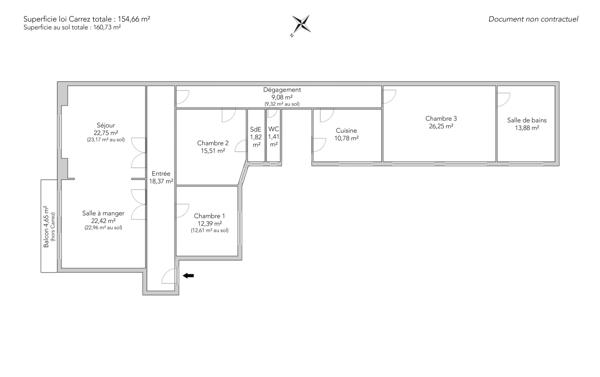 Appartement Paris 17 e - COURCELLES / WAGRAM