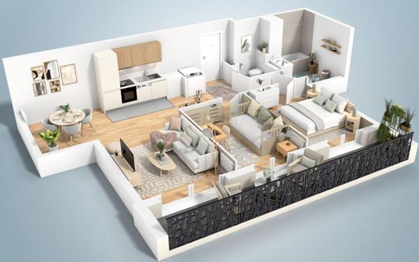 Appartement à vendre    3 pièces • 63,34 m2 Le Plessis-Trévise