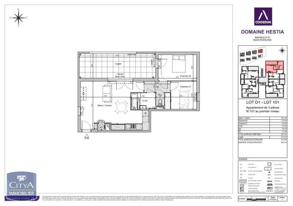 Appartement à louer 3 pièces 63.1m² Rodilhan (30230)
