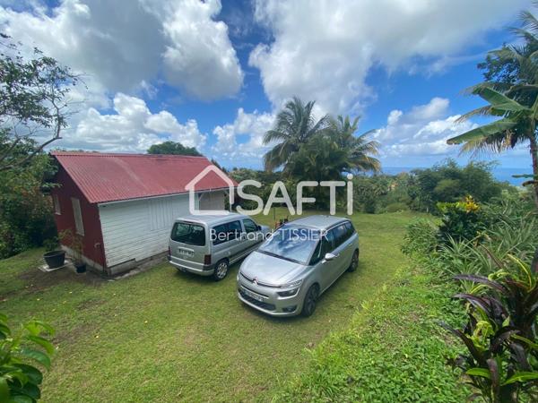 Terrain vue mer, arboré, Morne Savon