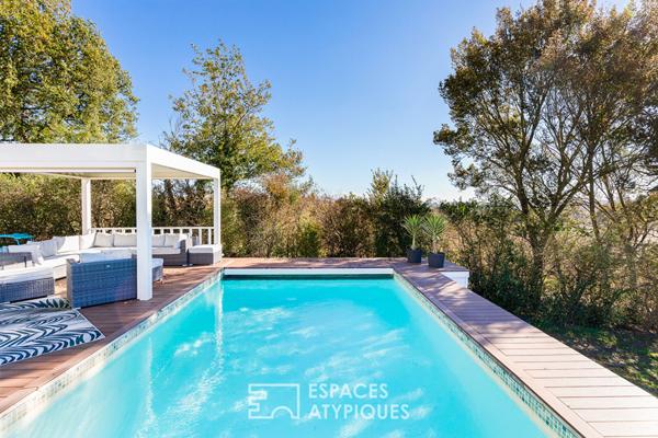 Maison familiale avec piscine et vue dégagée à Sainte-Foy-D’aigrefeuille