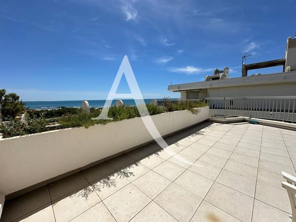En première ligne, 3 pièces avec terrasse de 63m², vue mer