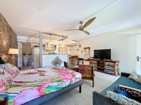 Delphine MIRANDA pour BSK Immobilier
Saint François - Section Sainte Marthe
A 2 minutes du centre ville et de ses commodités, à deux pas du golf, je vous propose ce bel appartement d'une surface habitable de 41,60
m2 ( 56,40 m2 de surface utile) .
Dans la résidence de standing Habitation Sainte Marthe avec son parc tropical, son accès sécurisé avec portail électrique, sa piscine à
débordement , son tennis, mini-golf, espace bien être et spa, cet appartement bénéficie d'un emplacement et d'un cadre idéal.
Situé au 1 er étage (avec ascenseur) , l'appartement se décline ainsi :
Entrée sur dégagement avec grands placards de rangements, une salle d'eau moderne avec douche à l'italienne et toilettes , un bel espace
de vie climatisé de plus de 30 m2 avec cuisine aménagée et équipée , 4 couchages ( un lit 160 et un canapé-lit) et une grande terrasse
abritée de 15 m2 exposée côté parc de la résidence .
Vendu meublé clé en main , aucun travaux à prévoir, idéal pour un investissement locatif ou votre résidence principale , il se prête à toutes les
destinations.
Fort de ses équipements déjà présents il dispose également d'une citerne tampon de 300 litres et d'une place de parking privative.
Alors n'hésitez pas à me contacter pour de plus amples informations, accéder au reportage photos complet , échanger sur votre projet ou
positionner une visite.
DPE G : étiquette énergétique : classe A (indice 32 kwhep/m2.an
