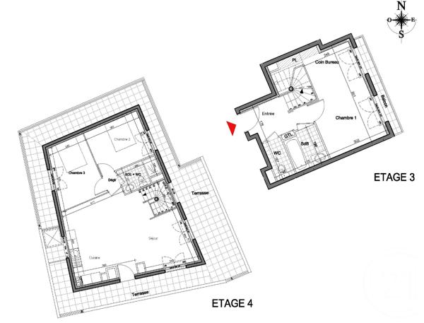 appartement à vendre  4 pièces - 88,05 m2 THIAIS - 94