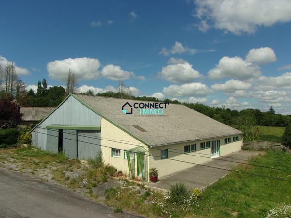 Maison avec terrain et grand hangar