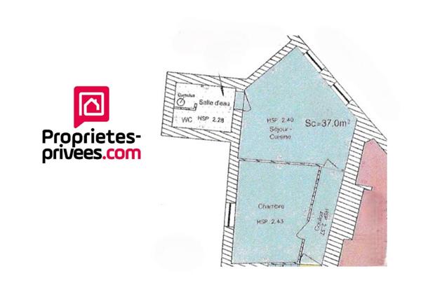 Appartement  NONANCOURT centre ville 2 pièce(s) 42 m2  1er étage 1 chambre 66000 FAI