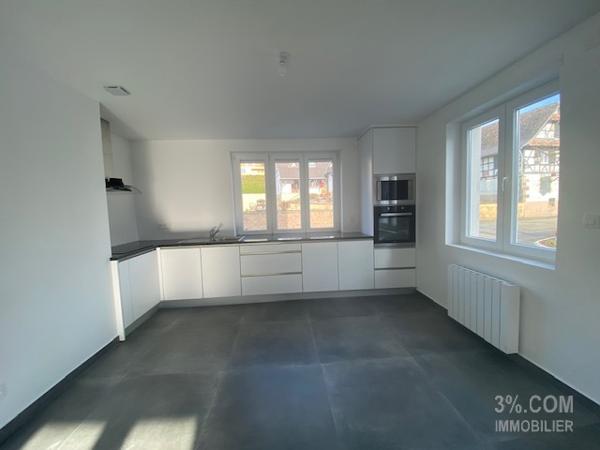 3%.COM Beau F3 refait à neuf 84m²- parking- cave Durningen (67270)