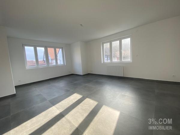 3%.COM Beau F3 refait à neuf 84m²- parking- cave Durningen (67270)