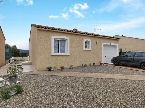 Villa 4 faces de plain pied 64 m² sur terrain piscinable de 400m² avec garage