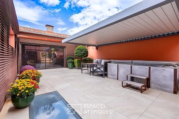 Maison d’architecte au coeur de Port-Vendres avec piscine intérieure et patios