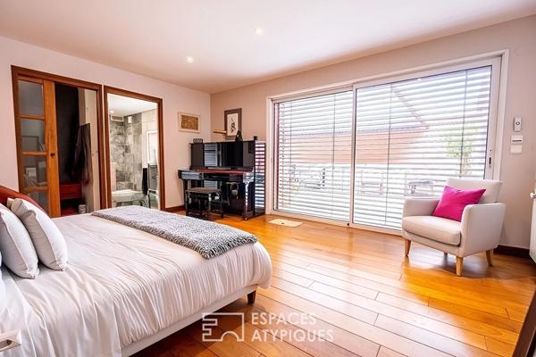 Maison d’architecte au coeur de Port-Vendres avec piscine intérieure et patios