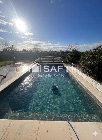 Jolie maison climatisée 3 chambres avec piscine couverte
