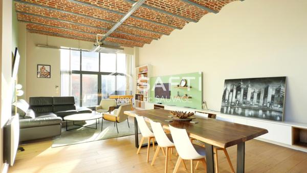 Loft 138 m2 Limite Mouvaux-3 ch. + terrasse  + Pkg