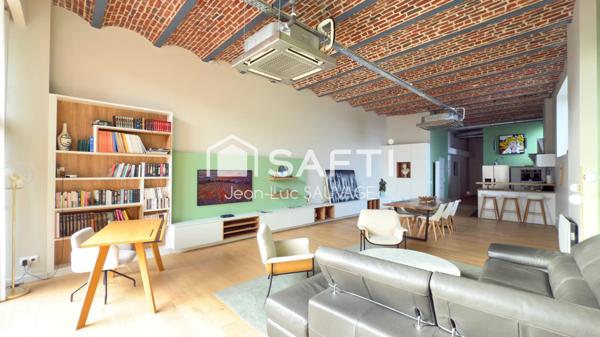 Loft 138 m2 Limite Mouvaux-3 ch. + terrasse  + Pkg