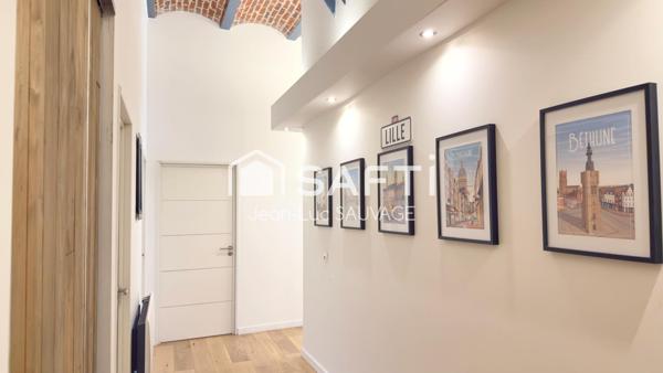 Loft 138 m2 Limite Mouvaux-3 ch. + terrasse  + Pkg