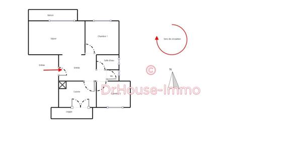 Appartement à vendre 3 pièces de 58 m²