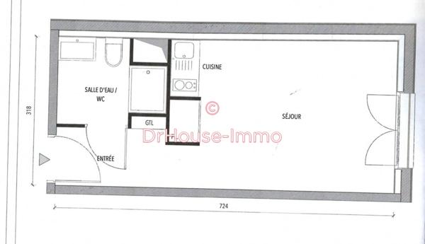 Appartement à louer 1 pièce de 22 m²