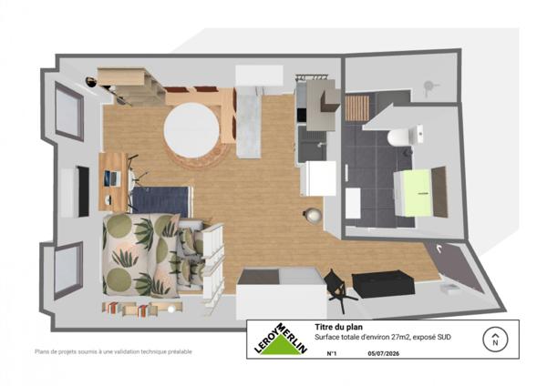 Studio à GONFARON (83590)