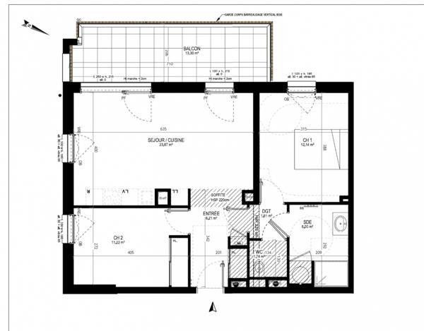 A VENDRE APPARTEMENT NEUF DERNIERE ETAGE 5 KM DU MARCHÉ CENTRAL DE LA ROCHELLE - CENTRE VILLE DE PERIGNY