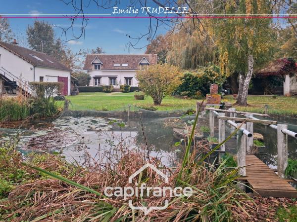 Maison à vendre 6 pièces 138m² TORCE EN VALLEE (72) - 3/4 chambres + appartement, Etang, bassin sur parc paysagé de 8500m²