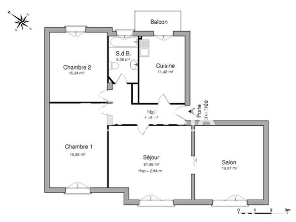 Location Appartement 4 pièces 98 m² - 9 RUE DE BALE Strasbourg 67100
