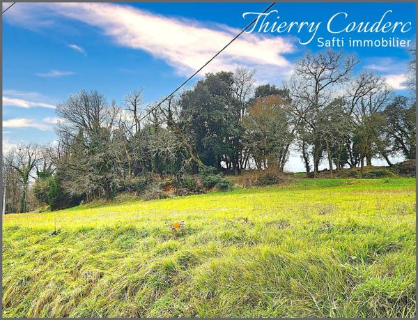 Beau terrain avec vue et réseaux à proximité.