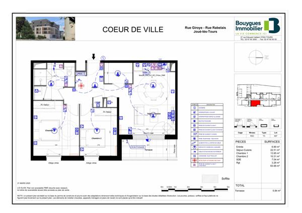 3 appartements 3 pièces à Joué-Lès-Tours