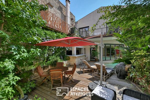 Maison vigneronne réinventée et son oasis secrète