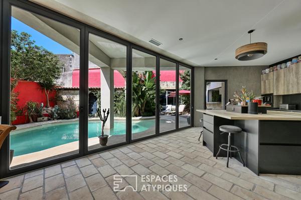 Maison vigneronne réinventée et son oasis secrète