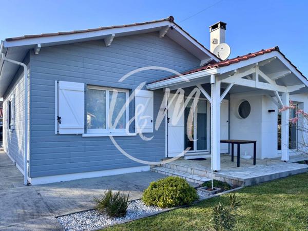 Maison à vendre CASSY- Maison rénovée 3 chambres à vendre à Cassy Lanton, villa de plain-pied avec garage, terrasse couverte, proche Bassin d'Arcachon LANTON CASSY