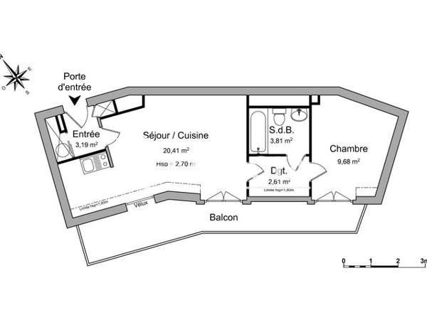 Location Appartement 2 pièces 39.7 m² - VILLA ELIANA Puteaux 92800