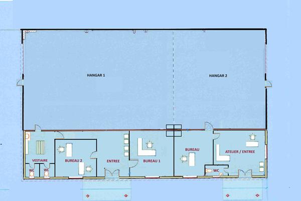 Local professionnel NEUF à CANCON, proche N21 avec accès facile pour camions, d'environ 215 m² avec son parc extérieur attenant. L'entrepôt principal de 155 m² a une grande porte et est attenant aux bureaux d'une surface de 60 m2 (2 bureaux, un hall d'ent , Cancon