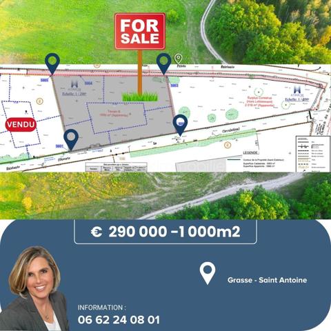 Terrain de 1 000 m²