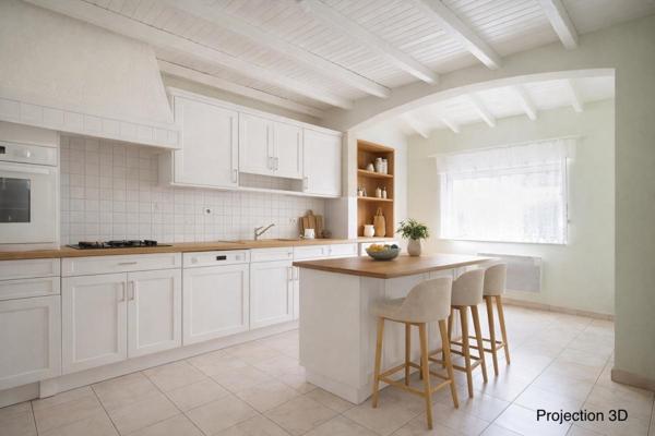 Maison familiale avec piscine et cuisine d'été - 3 chambres - Bram centre à pied