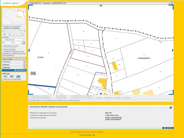 Terrain de 2 866 m²