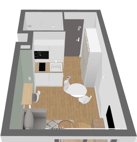 Location appartement Cergy - 1 pièce(s) - 18 m² - 700 €/mois