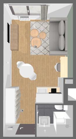 Location appartement Cergy - 1 pièce(s) - 18 m² - 700 €/mois